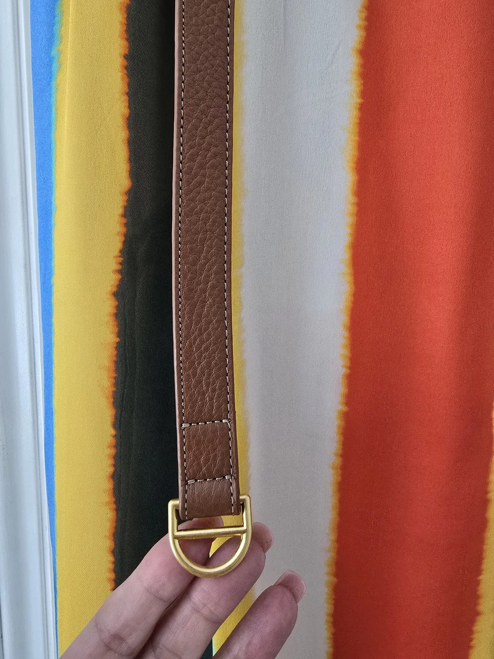 Tory Burch Striped V-Neck Midi Dress